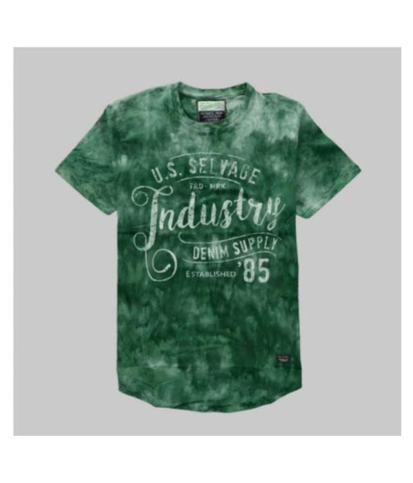 Colour Hunt Green Half Sleeve T-Shirt 