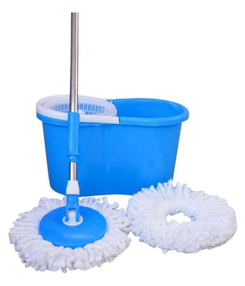     			Frestol Single Spin Magic Bucket Mop - Blue With 1 Micro fiber Mop Heads