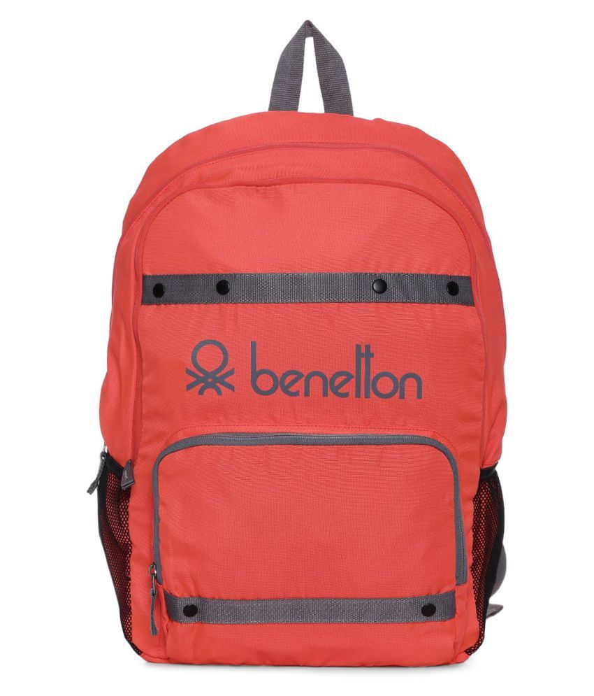 United Colors of Benetton Red Neon Tape Backpack - Buy United Colors of ...