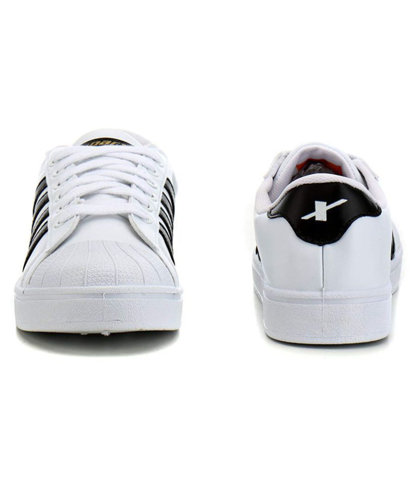 sparx men's black & white sneakers sm 323