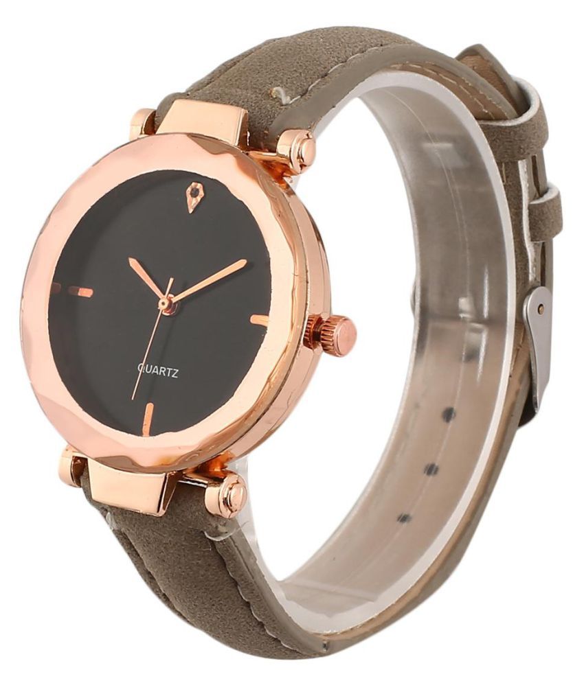 Women Watches with Leather Band Wristwatch Personality Rhinestone