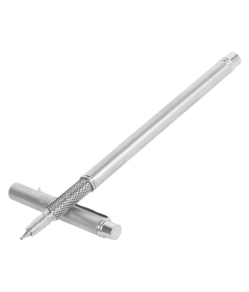 Oculus™ Slim & Trim-0605 Slim Body Roller Ball Pen in Metallic Silver body with Glossy look, Fitted with Germany Made Refill, Presented in a Gift Box.
