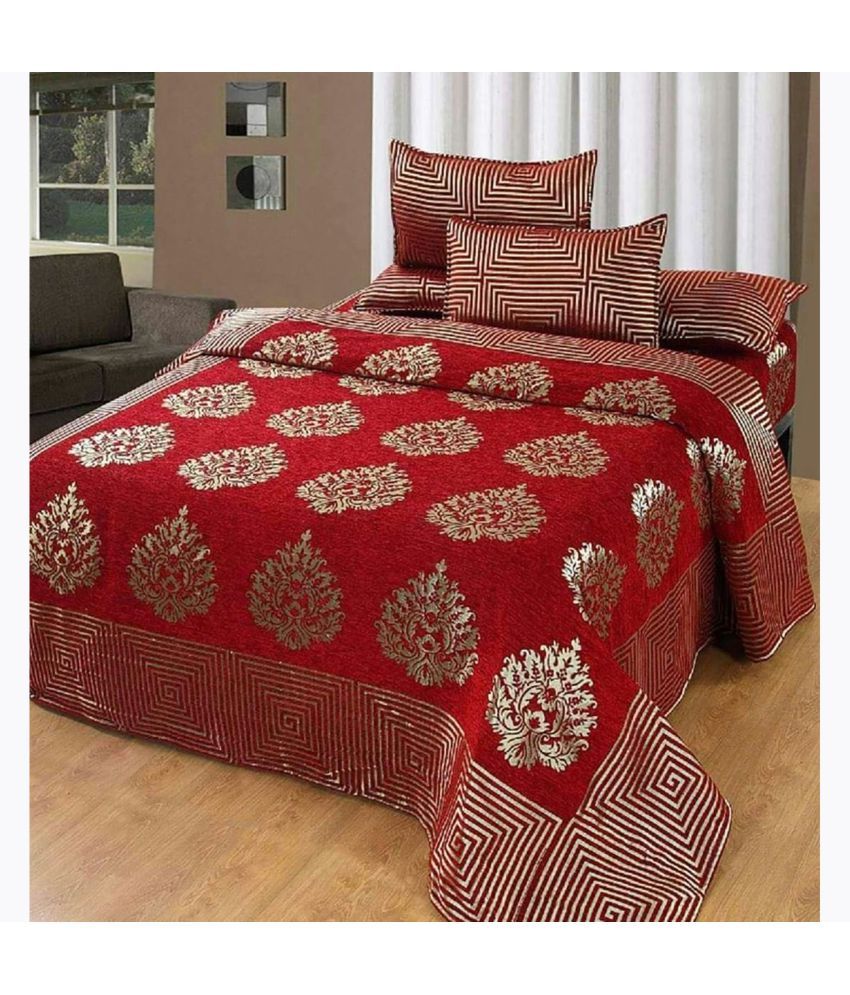 WDS Velvet Double Bedsheet with 2 Pillow Covers Buy WDS Velvet Double