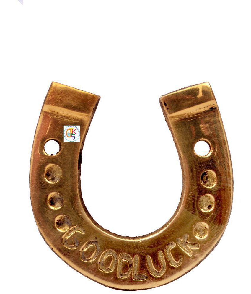 KDT Gold Brass Good Luck Horse Naal 1 / Show 5cm (5 X 1 X 5) Pack of 1