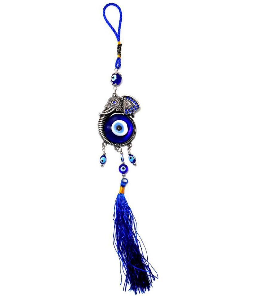     			S.S Collection Blue Aluminium Vastu / Feng Shui Lord Ganesha Head Evil Eye Hanging