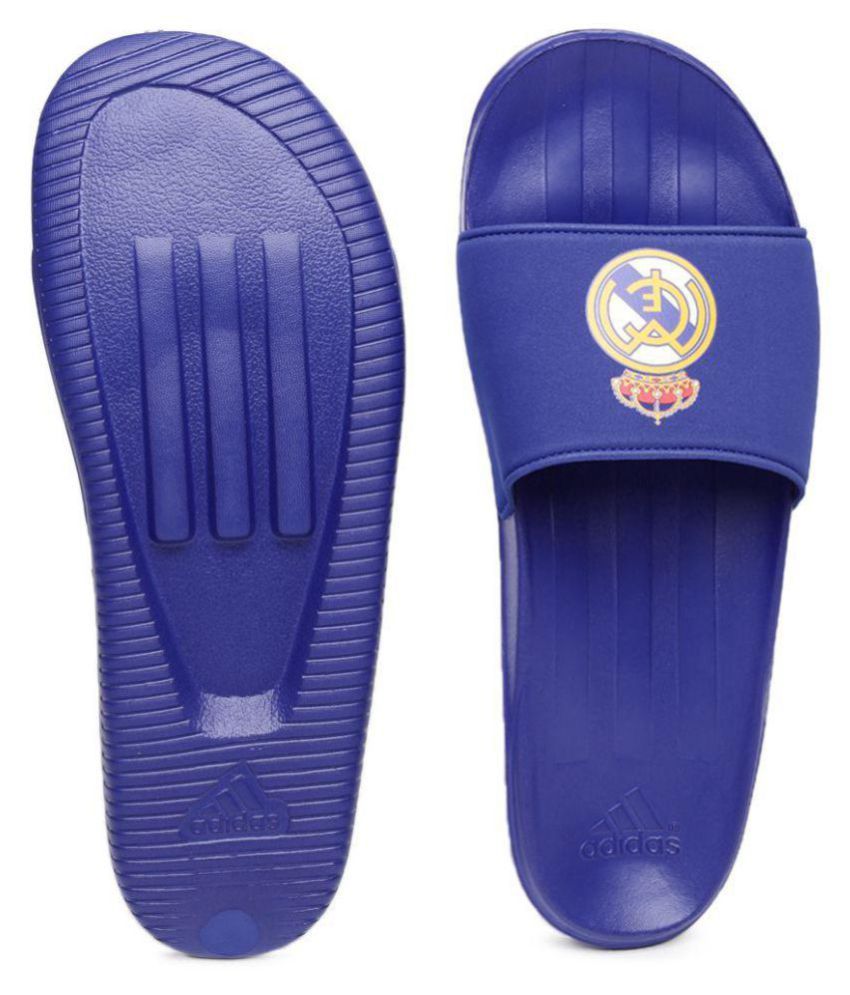 adidas blue slide flip flops