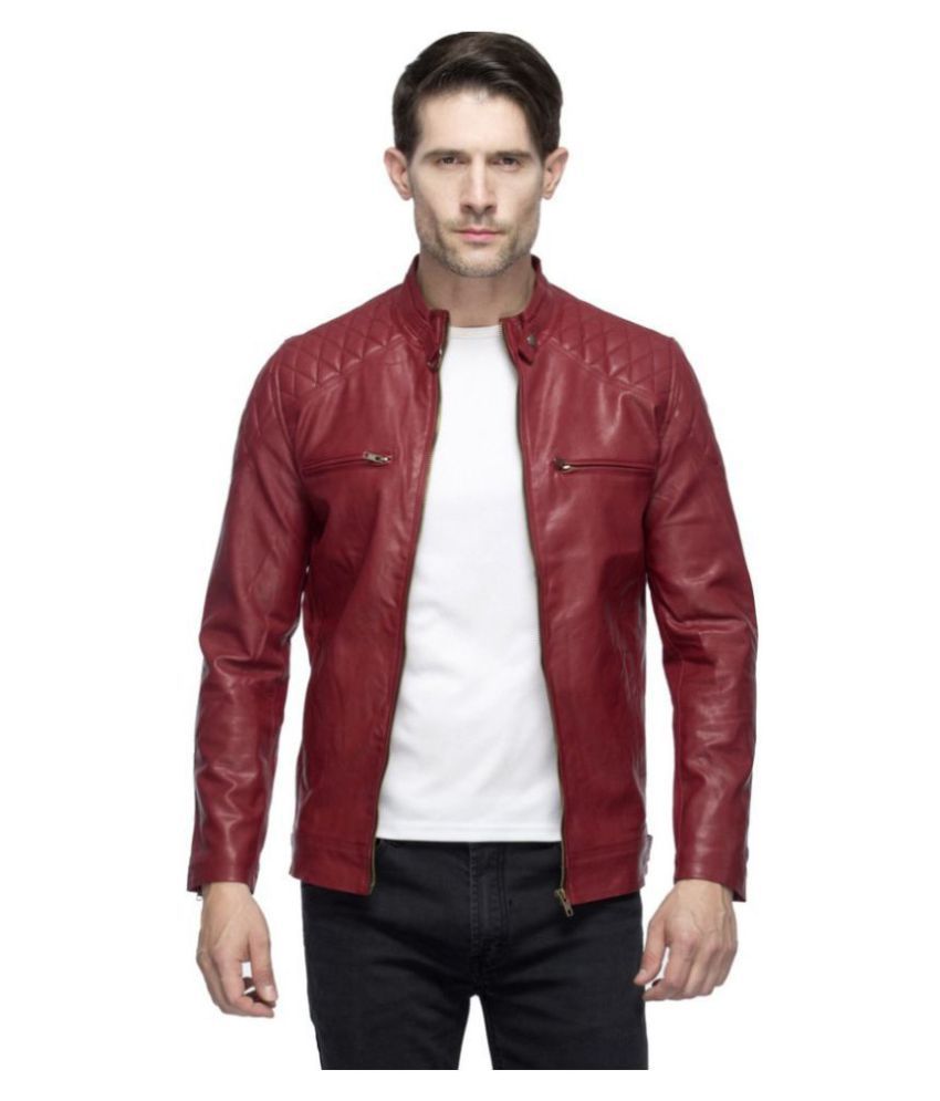 coache Maroon Leather Jacket - Buy coache Maroon Leather Jacket Online ...