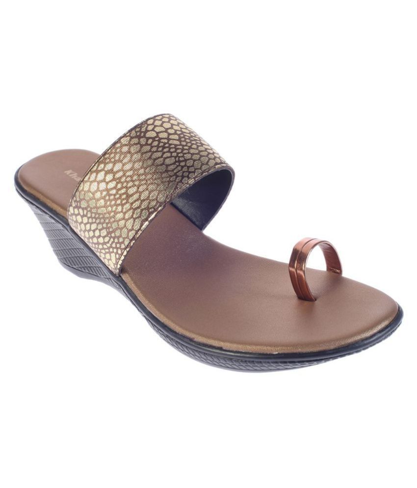 Khadim's Brown Wedges Heels Price in India- Buy Khadim's Brown Wedges Heels Online at Snapdeal