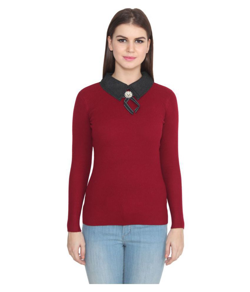 Buy Hangup Woollen Maroon Pullovers Online at Best Prices in India ...