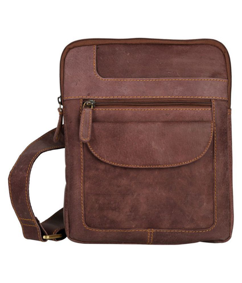 Aspen Leather Brown Leather Office Messenger Bag - Buy Aspen Leather ...