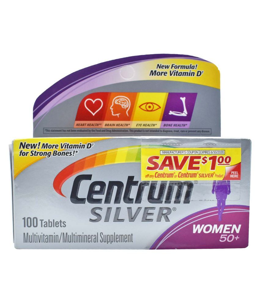 Centrum Silver Multivitamin Supplement Women 100 Tablets 100 No.s 