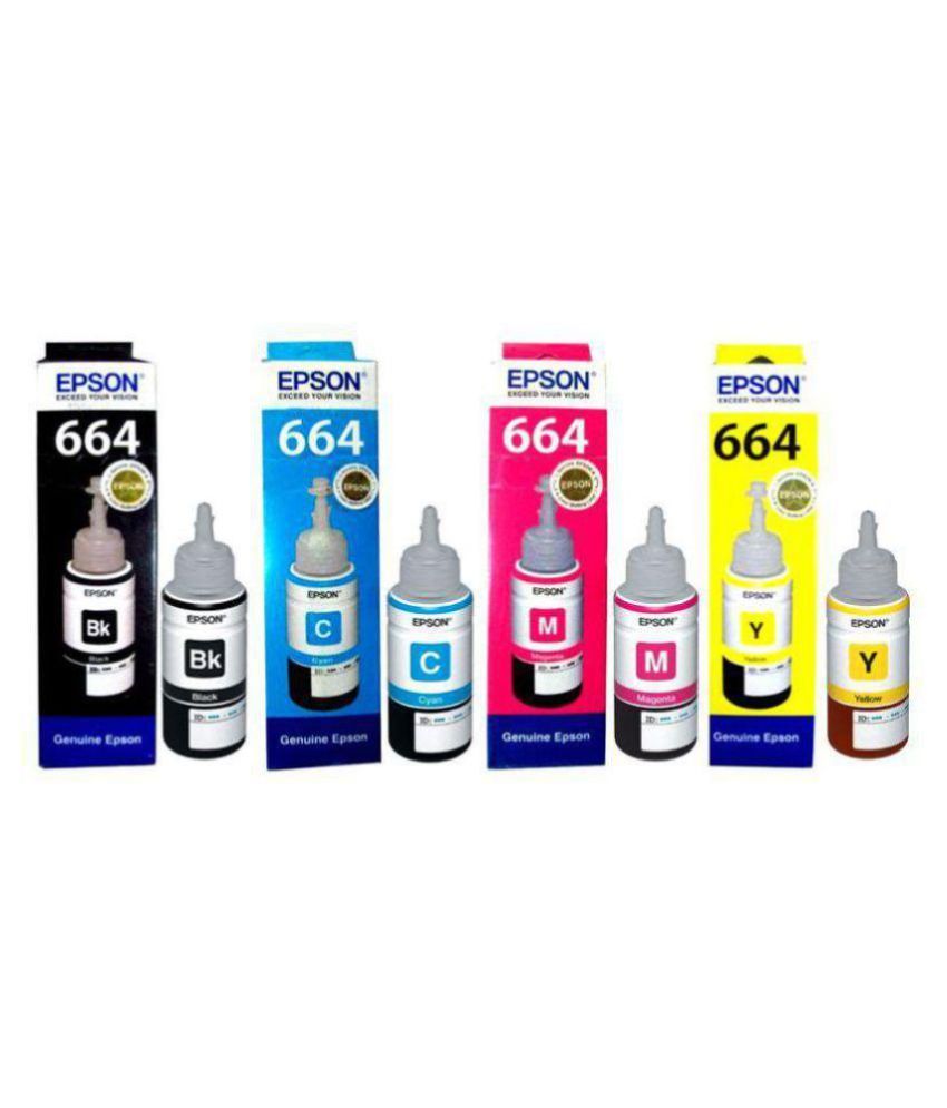 Epson ink 664 Multicolor Pack of 4 - Buy Epson ink 664 Multicolor Pack of 4 Online at Low Price 