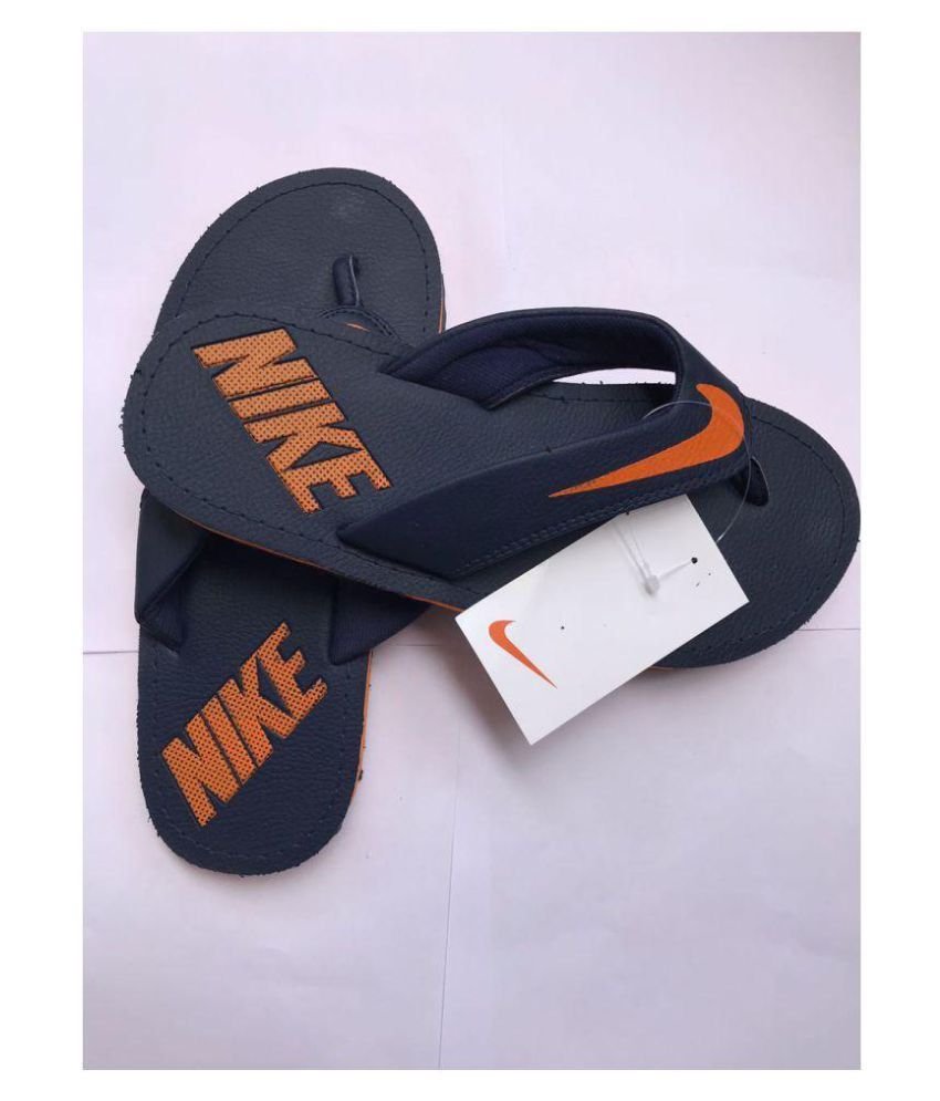 orange nike flip flops
