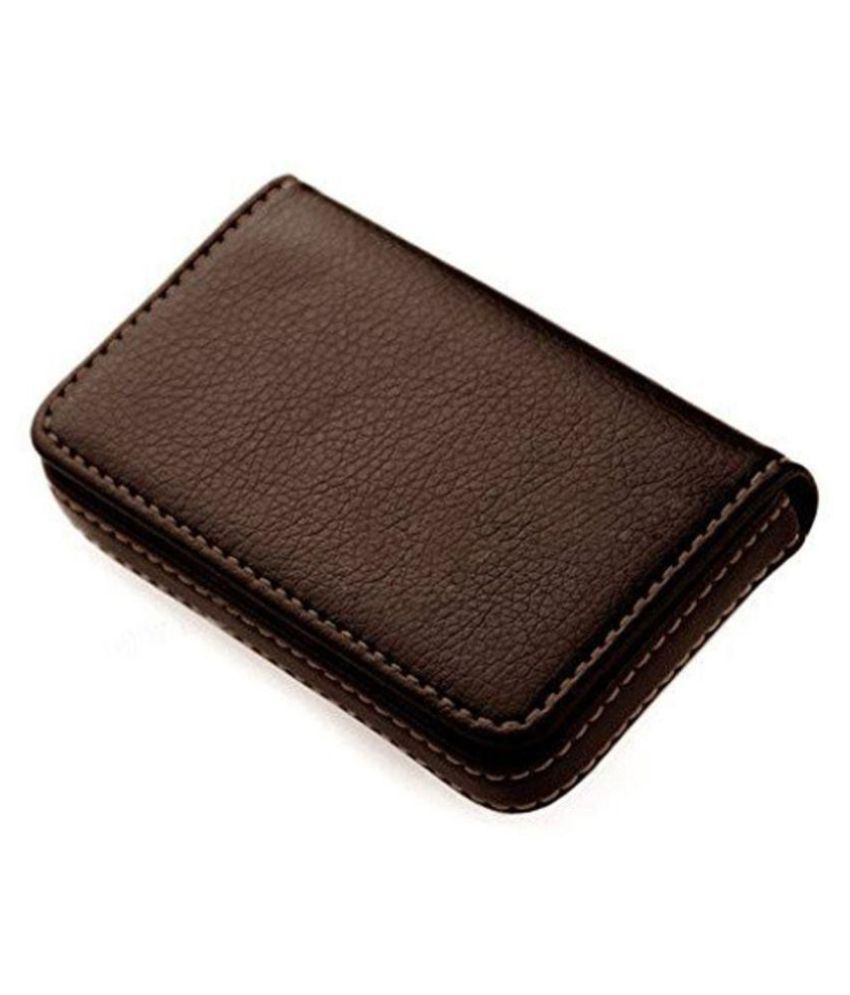     			AmtiQ High Quality & Stylish Soft Brown Leather ATM/Visiting Card Holder