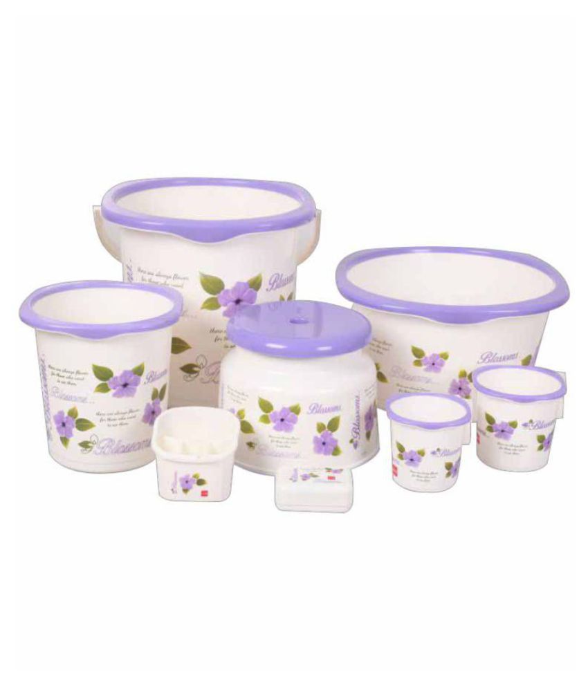 Cello Plastic Bathroom Bucket Set Buy Cello Plastic Bathroom Bucket Set Online At Low Price Snapdeal