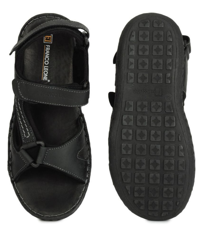 franco leone men's leather sandals and floaters