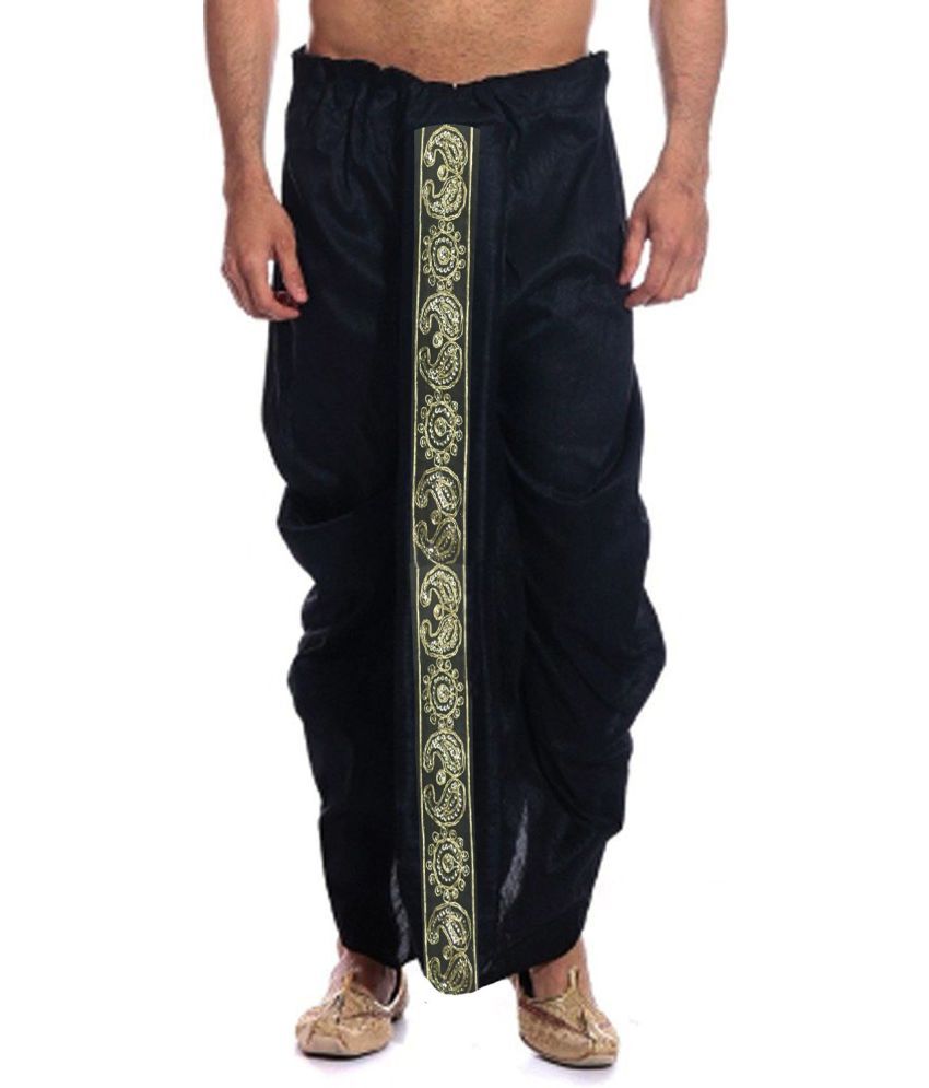 black shirt & dhoti