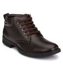 Mactree Derby Artificial Leather Brown Formal Shoes