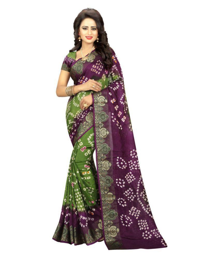 LAKHANI FASHION HUB Grey and Purple Art Silk Saree Buy LAKHANI