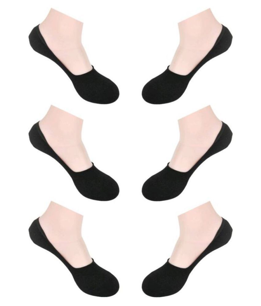     			Tahiro Black Cotton Formal  No Show Socks - Pack Of 6