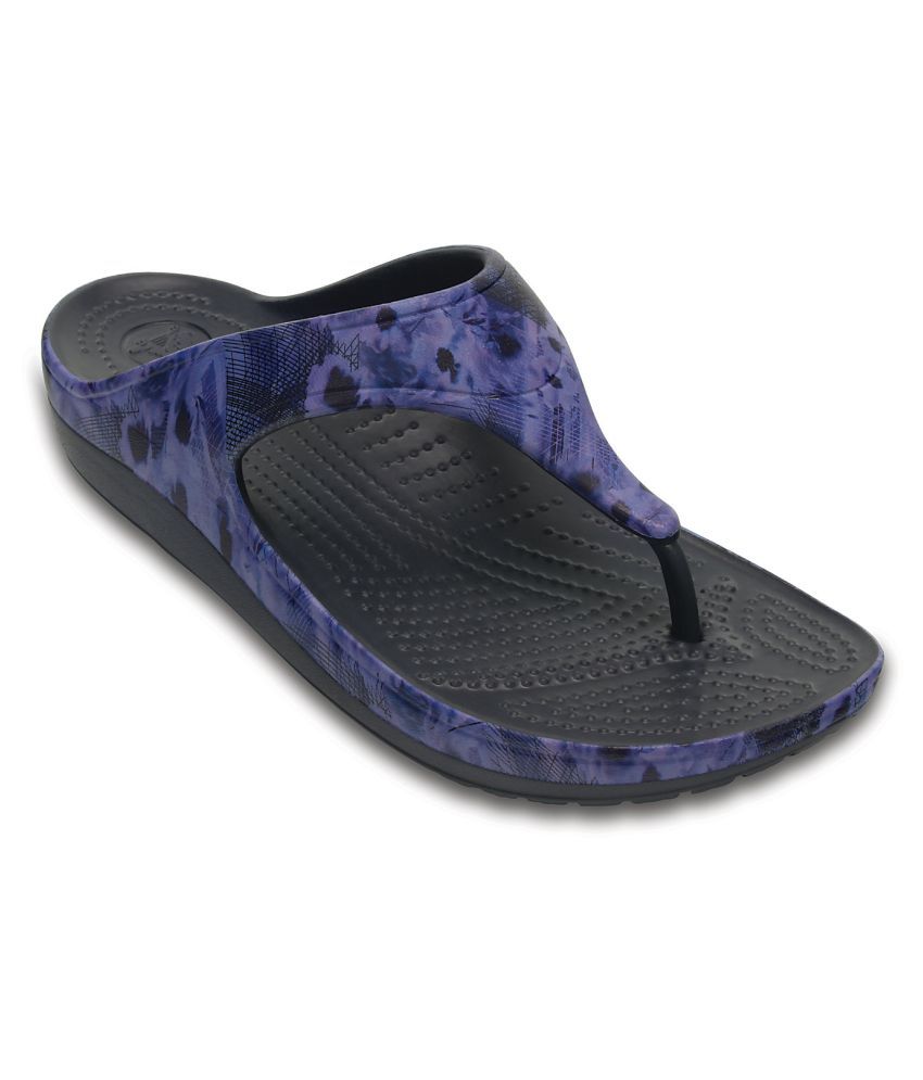 Crocs Sloane Soft Floral Navy Girls Flip Price in India- Buy Crocs Sloane Soft Floral Navy Girls 