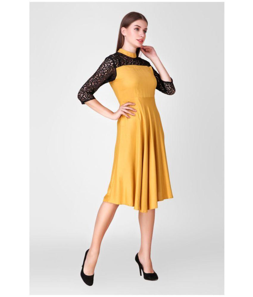 yellow fit and flare