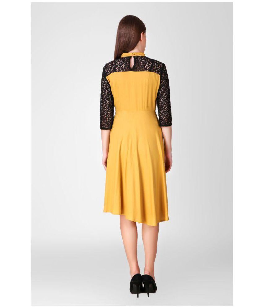yellow fit and flare