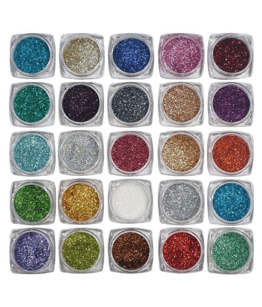 Shree Ram Eye Care Thick Shimmer Glitter Eyes Powder Colours Pack of 12