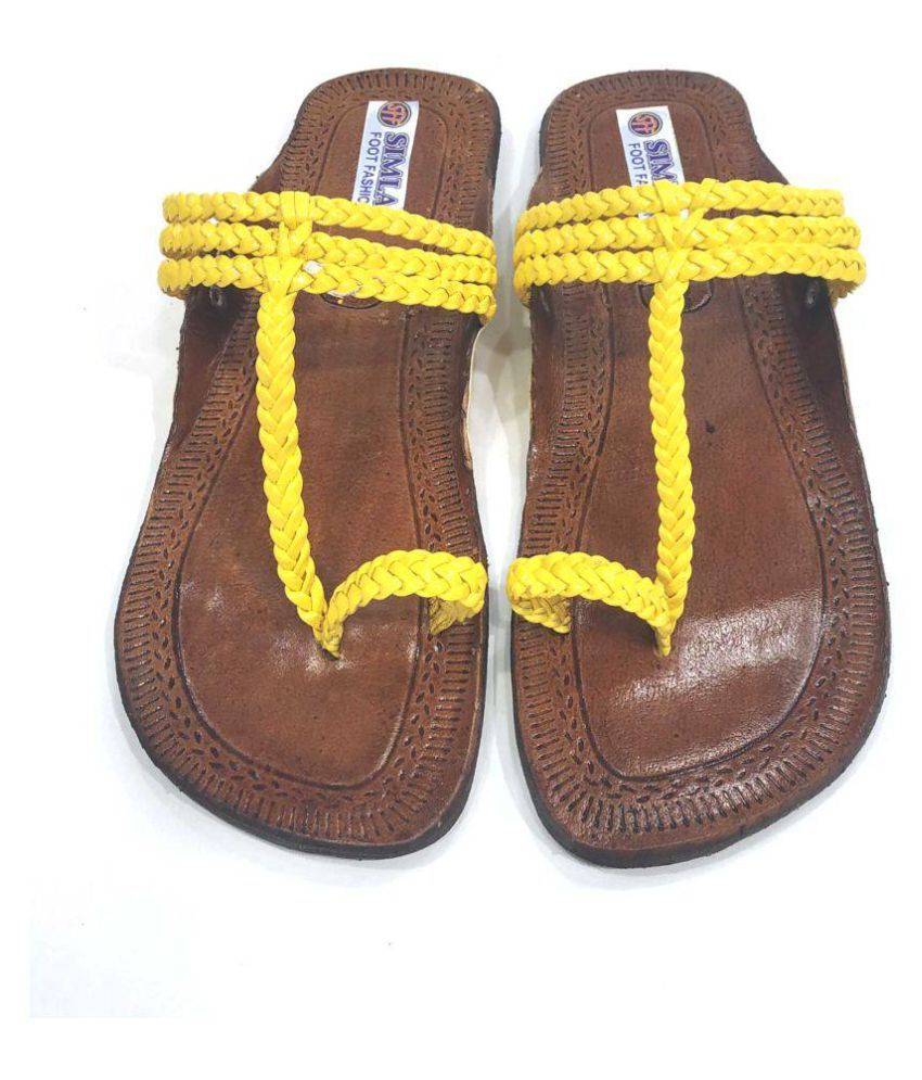 gold kolhapuri chappal