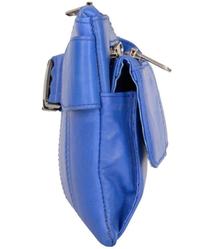 Aspen Leather Blue Waist Bag for Travelling Buy Aspen Leather Blue
