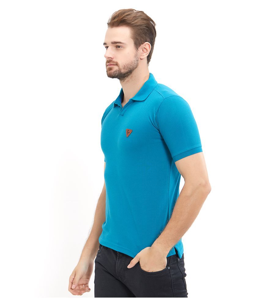 teal polo t shirt