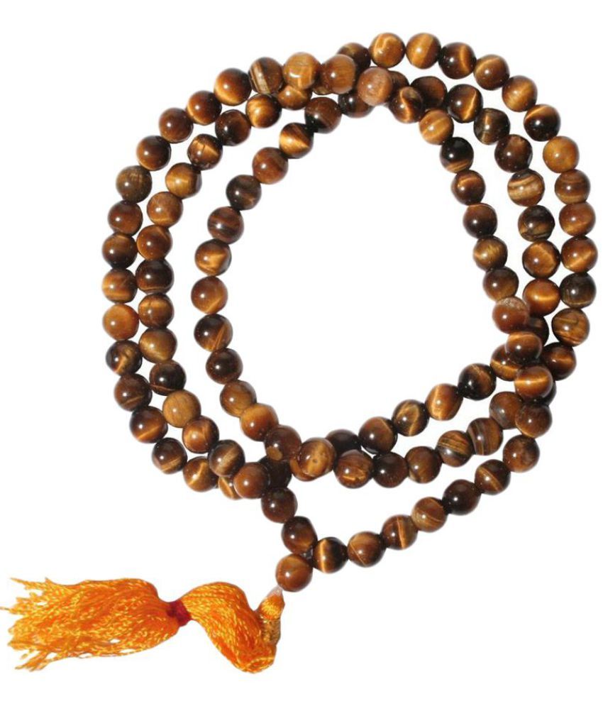     			Malabar Gems Tiger Eye Stone 108+1 (8 mm Beads) Mala