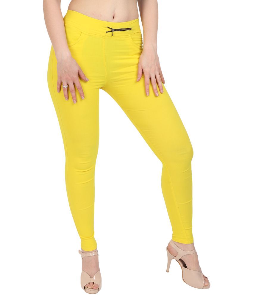 yellow jeggings