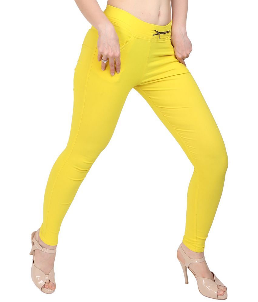 yellow jeggings