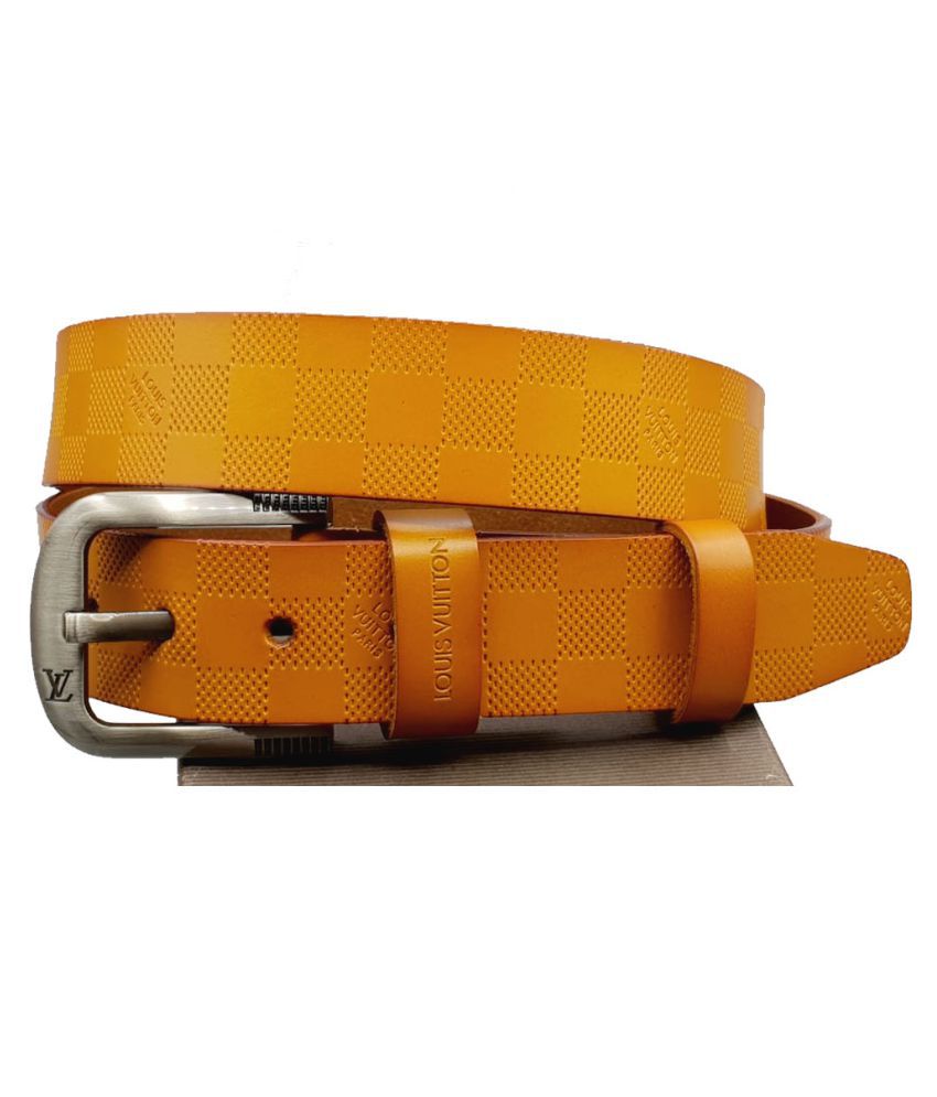 LV Belt Tan Leather Party Belt - Pack of 1: Buy Online at Low Price in India - Snapdeal