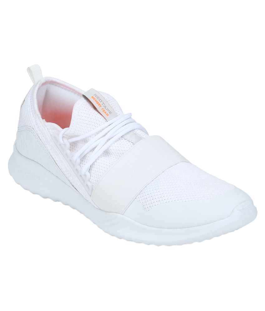 red tape sports shoes white