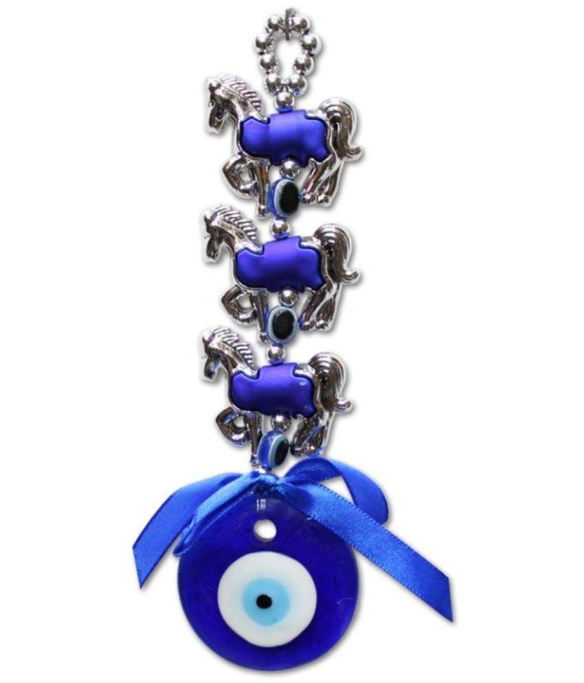     			Laxmi Ganesh Blue Glass Evil Eye Fengshui