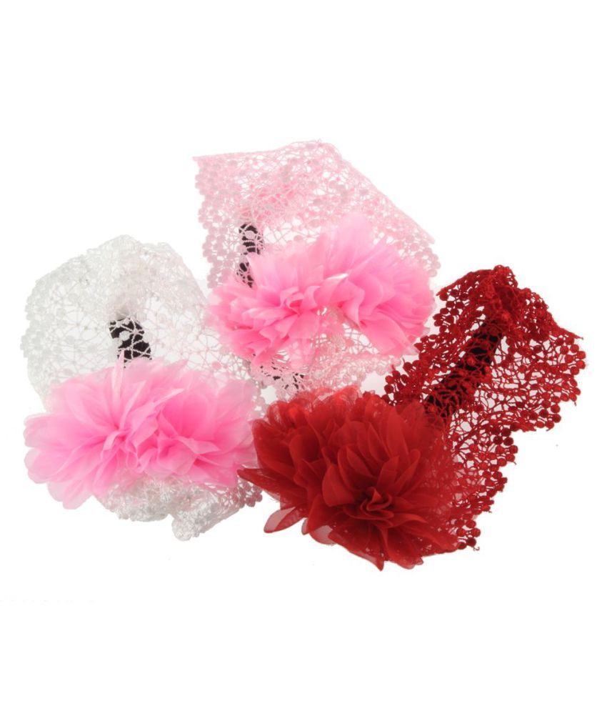 New Baby Girl Toddler Lace Headband Hair Bow Accessories 3 Colors