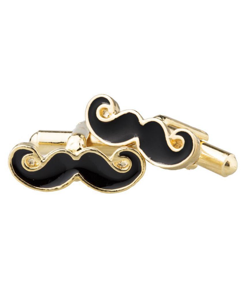 Shining Jewel Funky & Stylish Cufflinks for Men Moustache Design (SJ