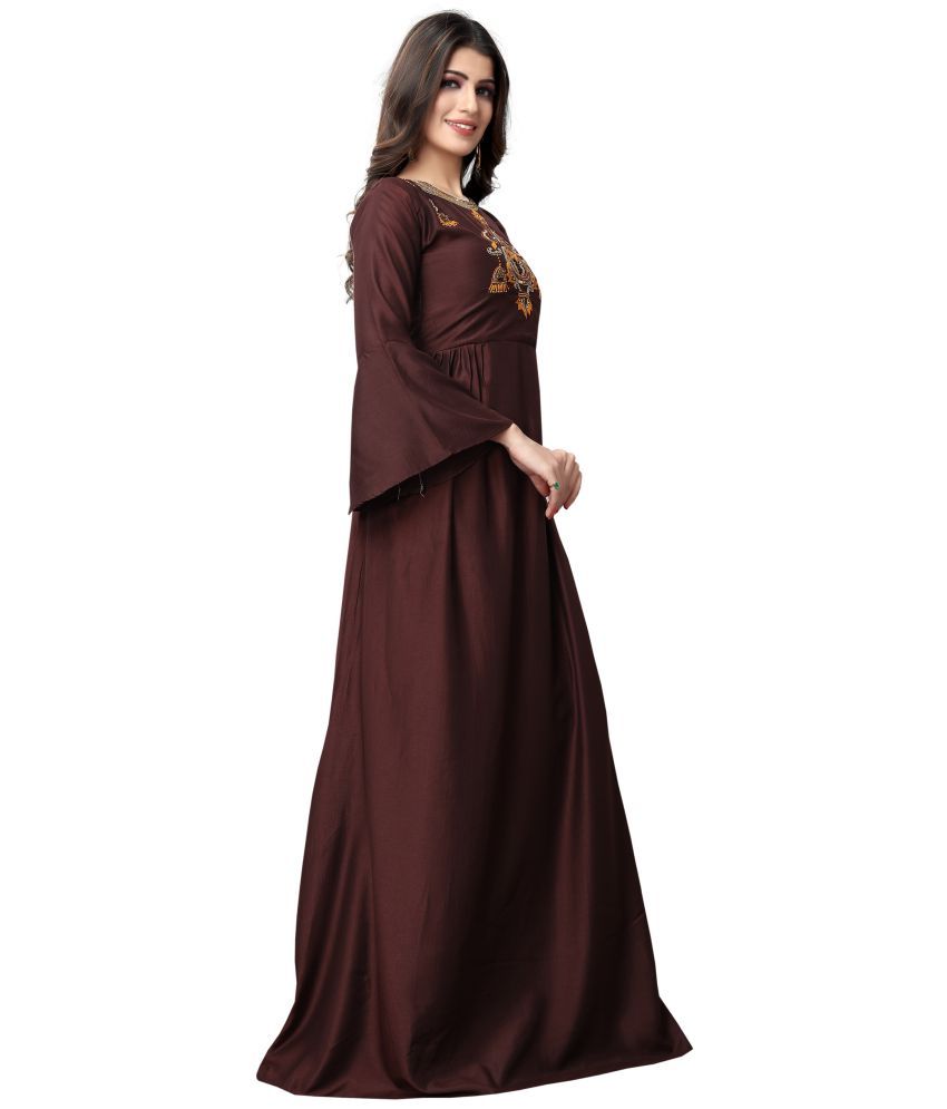 brown gown design