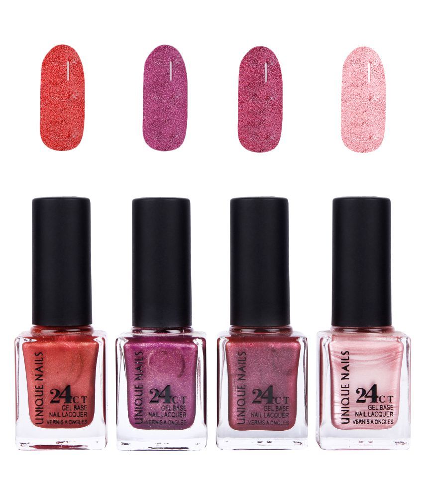 unique nails Nail Polish 24 Cet Gel Base Nail Lacquer Matte Pack of 4 ...