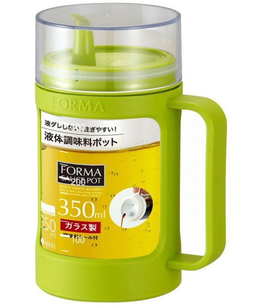 ASVEL 1132 Green Glass Oil Container/Dispenser Set of 1 ...