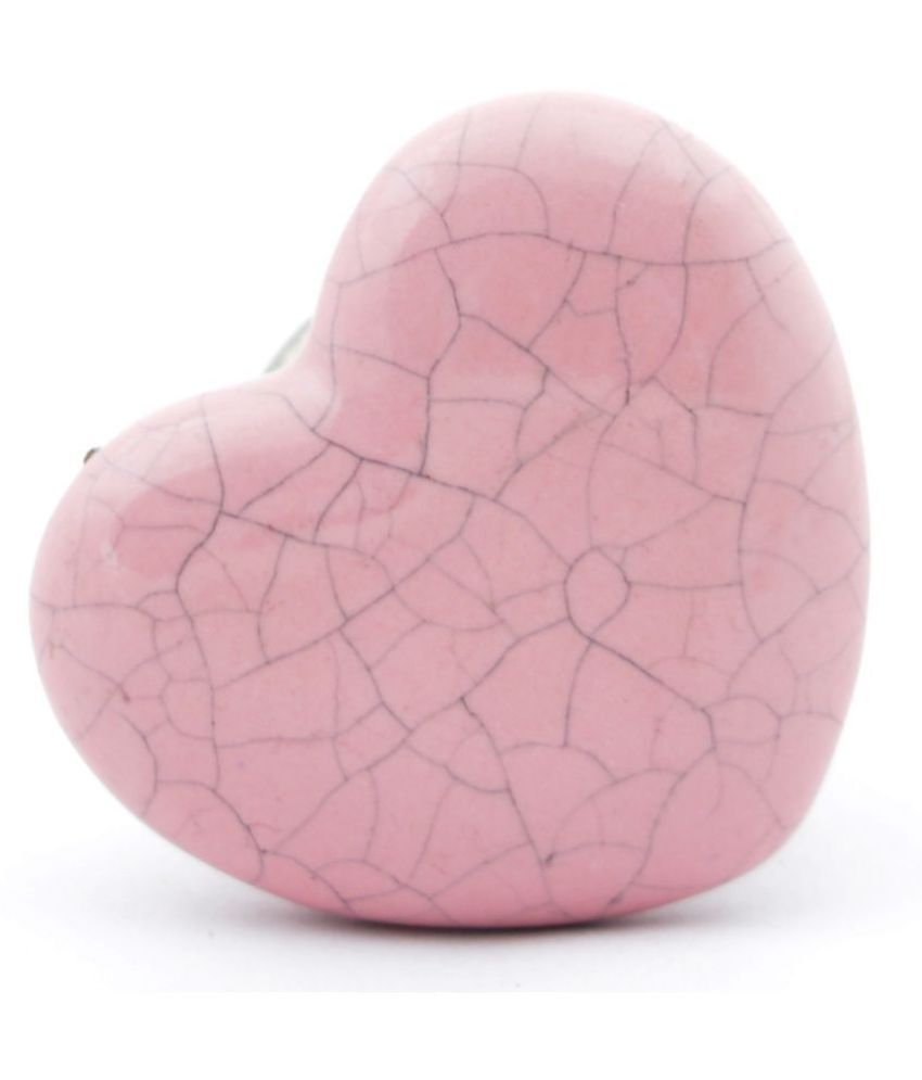 Buy Pack Of 6 Ceramic Pink Heart Decorative Door Knobs Pulls For