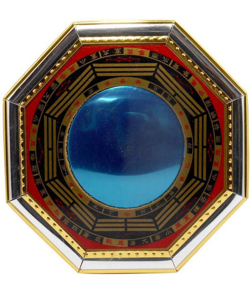     			Arina Collection Multicolour Wood Vastu / Feng Shui / Pakwa Mirror For Protection & Remove Out Side Negetive Energy