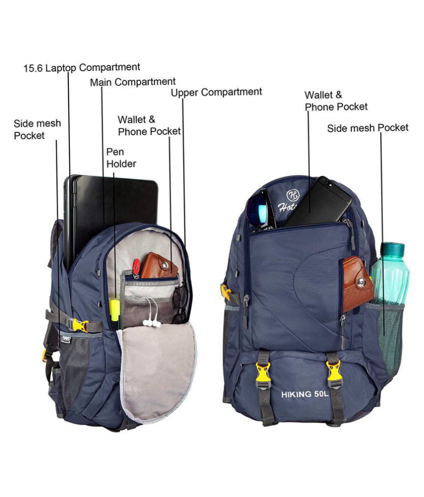 Hotshot 40-50 litre Lightweight Travel Rucksack Hiking Bag - Buy ...