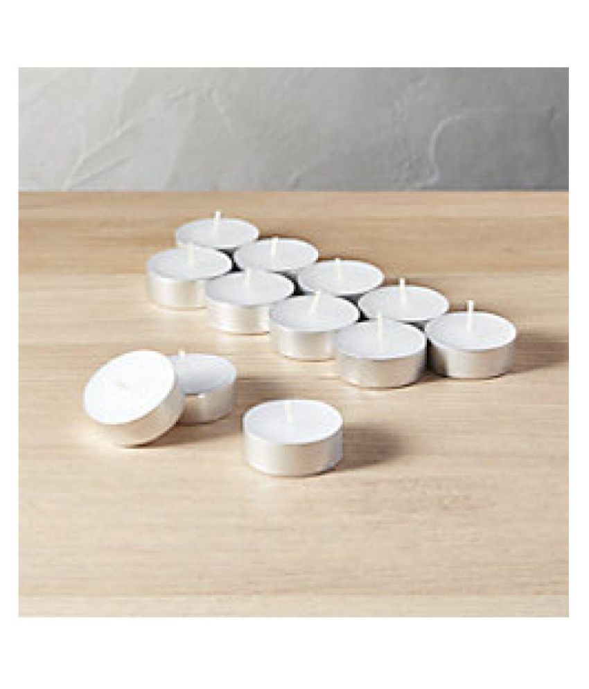 MUKTA ENTERPRISE White Wax Tea Light Pack of 10