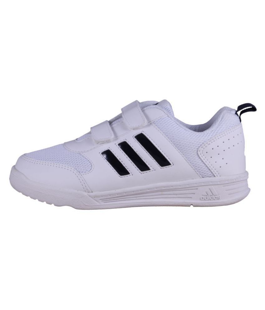 adidas white velcro school shoes