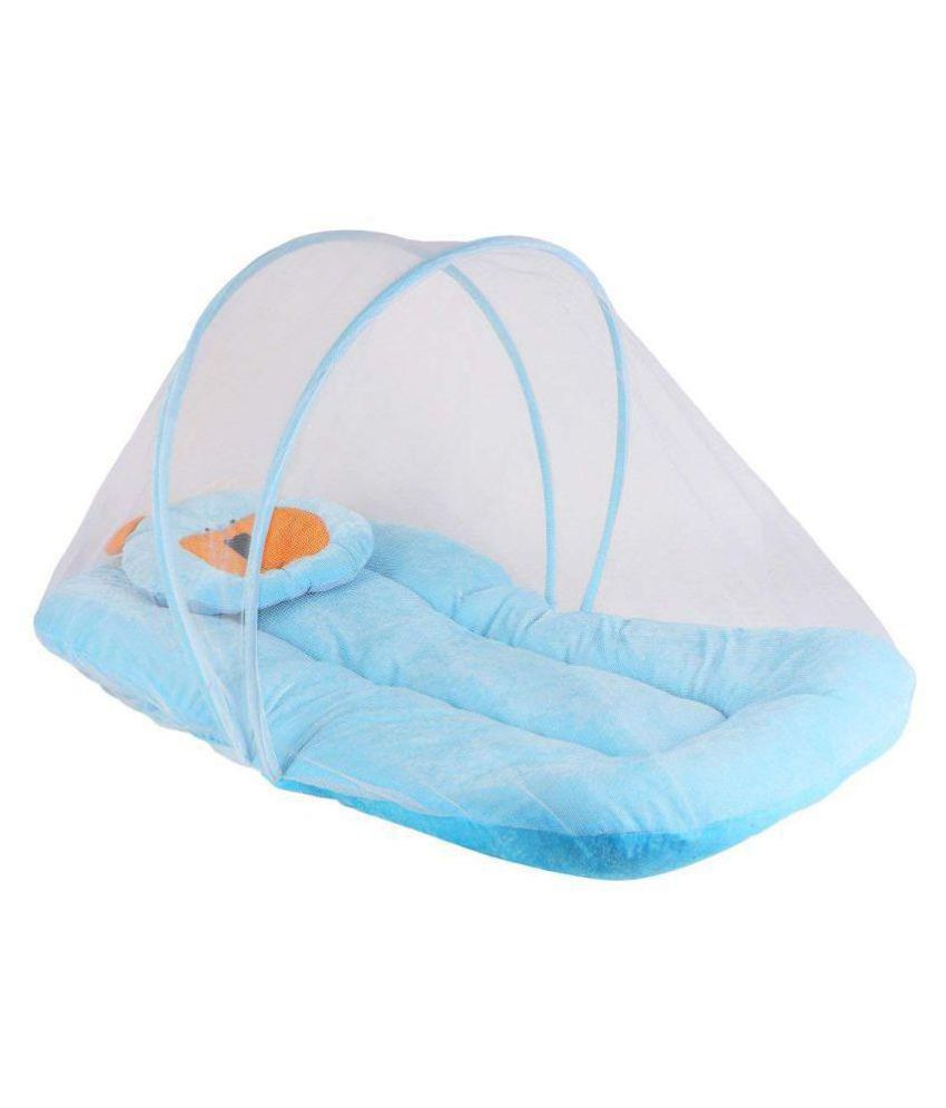 HomeStore-YEP Blue Nylon Mosquito Net ( 81 cm A- 46 cm) for New Born Baby