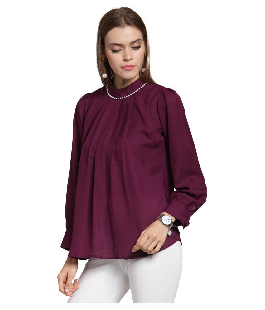 maroon plus size tops