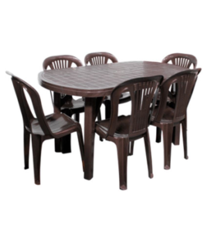 Trend Plastic Dinning/Dining table chair set - 6 Seater ...